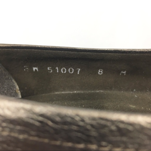 ⭐️SALE⭐️ Stuart Weitzman Metallic Leather Block Heel Pump - Picture 7 of 8